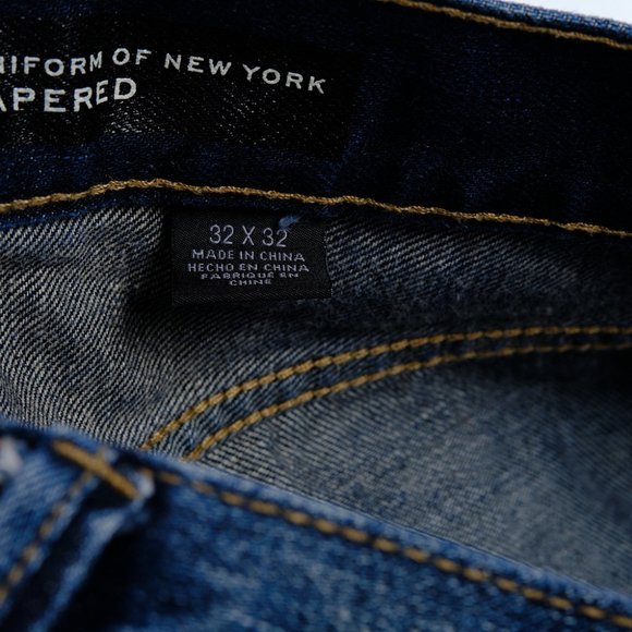 DNKY Dark Wash Distressed Men's Jeans Straight 32x32 - Picture 9 of 9